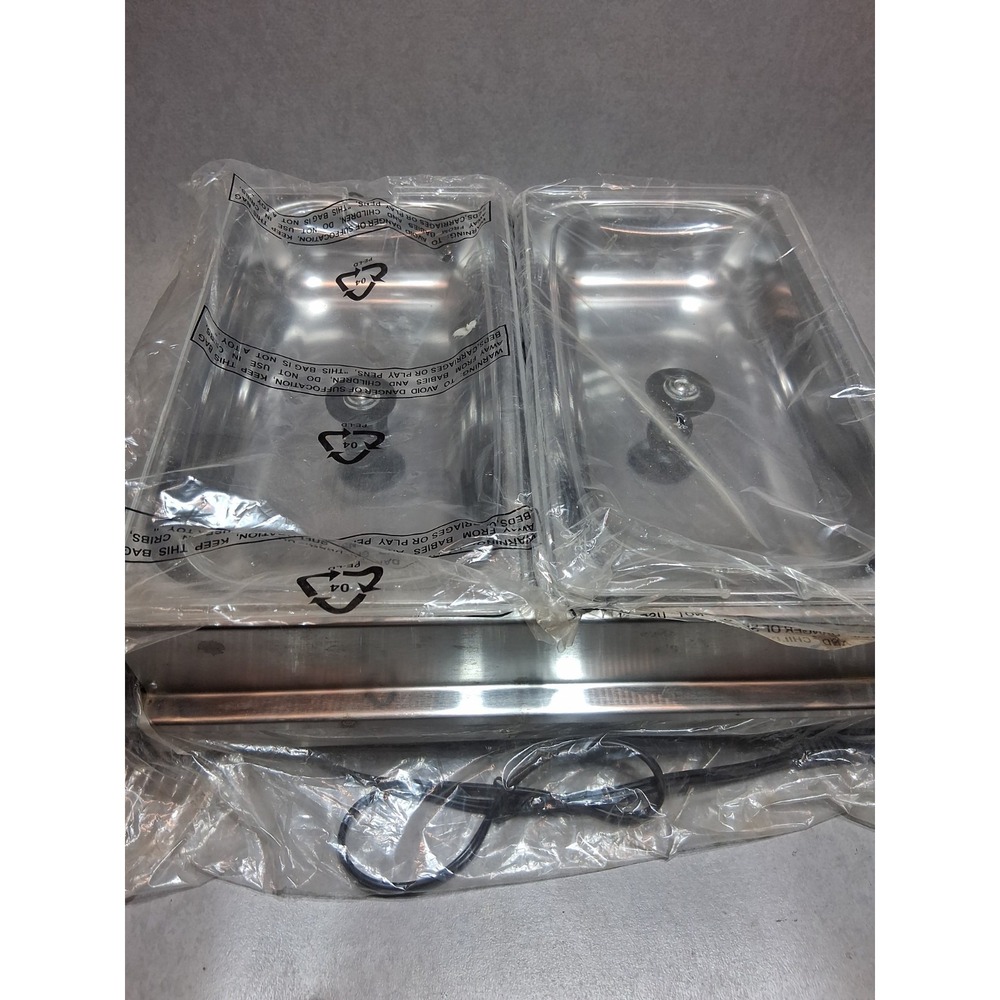 Elite Gourmet Stainless 5 Quart 2 tray Buffet Server / Food Warmer